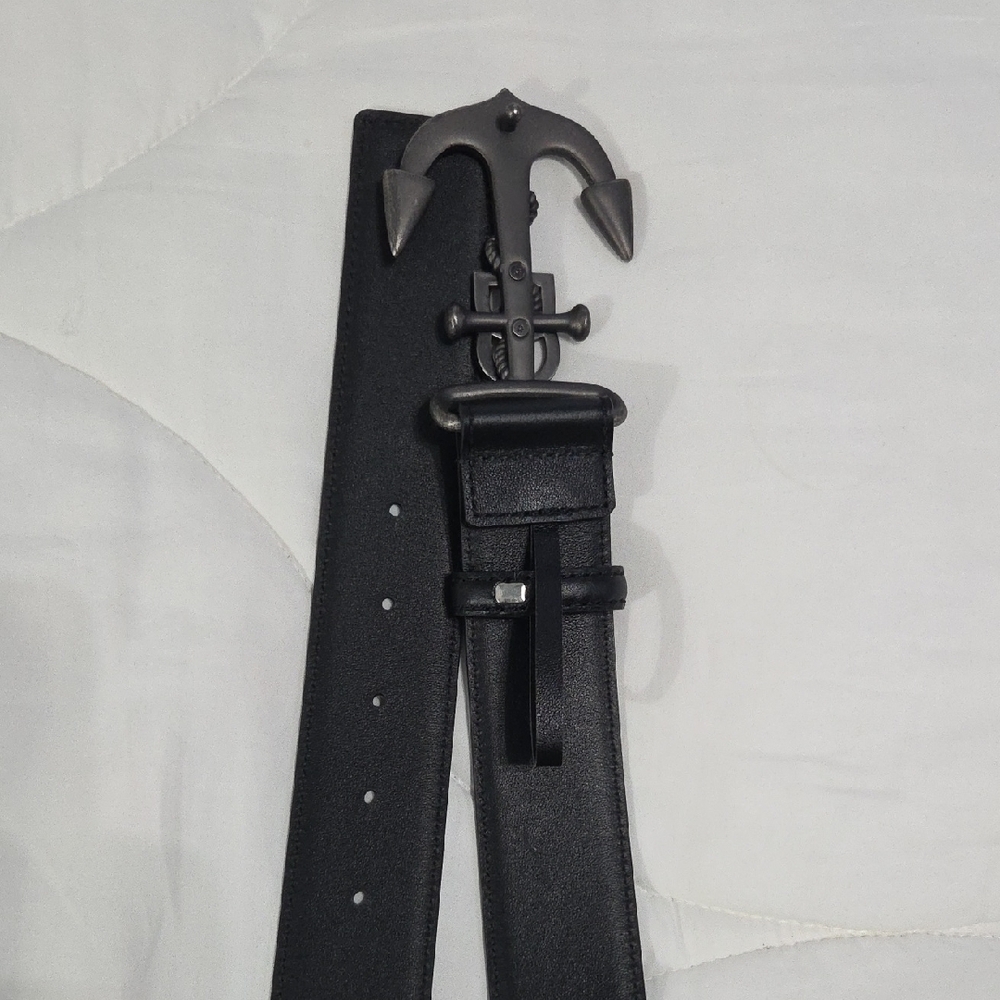 Dolce & Gabbana Black Anchor Buckle Belt - Picture 14 of 14